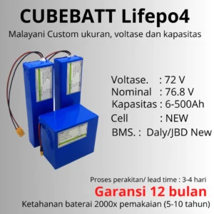 Baterai Lifepo4 72V 6AH-100AH Sepeda Listrik Motor Listrik